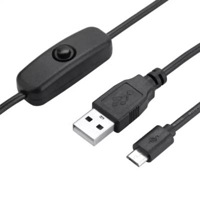 China OEM ODM Micro USB Cable , USB Charging Cord 3.3ft With ON OFF Switch for sale
