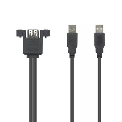 China Panel Straight Custom USB Cables Dual Head USB A Male To Female 0.5m 1m 1.5m for sale