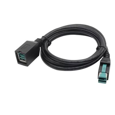 China 12V 3m Male To Female USB Cable For Car POS Machine Communication for sale