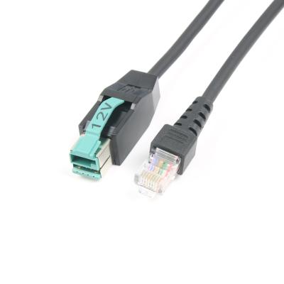 China 3m 12V PVC Custom USB Cables USB To Rj45 Black Straight Type for sale