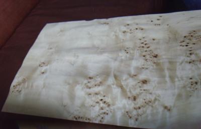 China Poplar Natural Burl Sliced Cut Wood Veneer Sheets , Elm Burl Veneer for sale