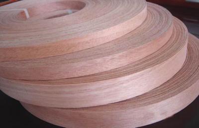 China Sliced Cut Plywood Edge Banding Okoume Wood Veneer Rolls Natural for sale