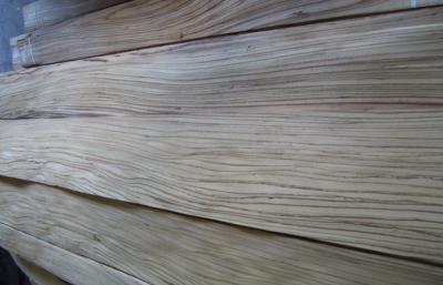China Natural Zebrano Quarter Cut Plywood Veneer , 0.45mm Thickness for sale