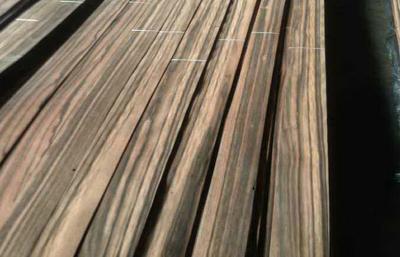 China Natural Ebony Sliced Veneer 0.45mm Thickness With A Grade for sale