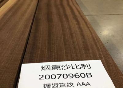 China Smoked 3D Natural Sapele Wood Veneer Sheets Quarter Cut For Hotel Decoration for sale
