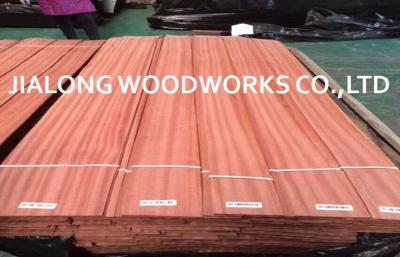 China Hojas de madera cortadas naturales de la madera contrachapada de la chapa de Sapele del grano recto en venta