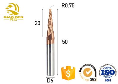 China High Hardness Miniature Tapered End Mills For Woodworking  Sharp Blade for sale