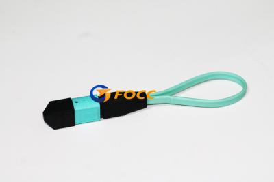 China Solución probada 50 125μm con varios modos de funcionamiento del cable del Loopback de la aguamarina de la fibra óptica del cable de MTP MPO en venta