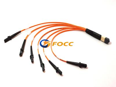 China 12 Cores OM3 MPO MTP MTRJ Direct Harness Cable Multi Fibers Solution for sale