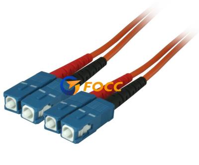 China La fibra óptica de encargo OM2 telegrafía el cable del remiendo de la fibra con varios modos de funcionamiento del SC del SC en venta