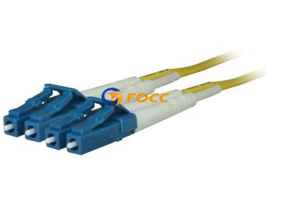 China Singlemode 9 125um LC To LC Fiber Optic Patch Cables 2 Cores OFNR for sale
