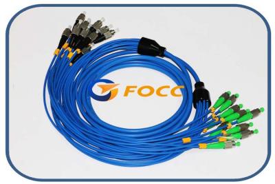 China 5.0mm Armored 8 Fibers FC Fiber Optic Patch Cable Singlemode Type Blue for sale