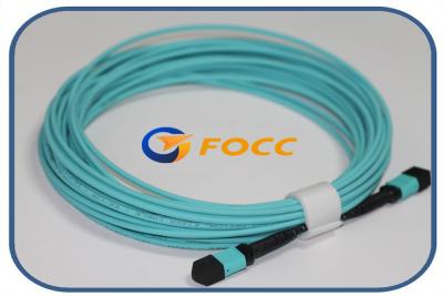 China 100G 24 Fiber MTP MPO Breakout Cable Jacket 3.0mm Outer Sheath Polarity A for sale