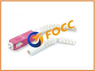 China Simplex Multimode SC UPC 45 Degree Fiber Optic Patch Cord Connector Pink Color for sale
