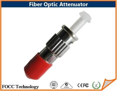 China Multimode ST PC Fiber Optic Attenuator 6db Female to Male Of High Power for sale