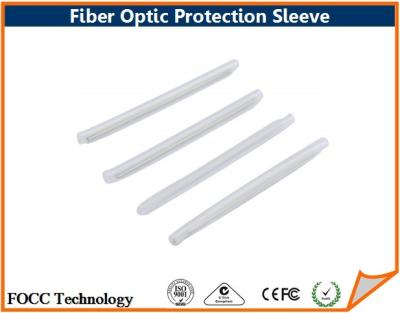 China Custom Single Fiber Optic Protection Sleeve Of 304 Steel Rod , White Color for sale