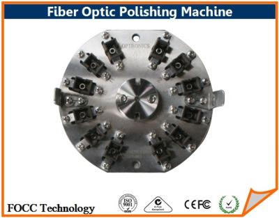 China 12 Connectors SC / PC Fiber Optic Polishing Plate Connectorised Polish Jigs for sale