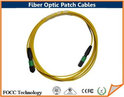 China Singlemode Return Loss 12 Core MTP Fiber Optic Patch Cables Two Ends Connectors for sale