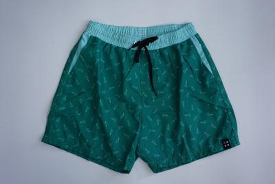 China Recycled Green Mens Swimwear Shorts , Mens Elastic Boardshorts Eco - Friendly for sale