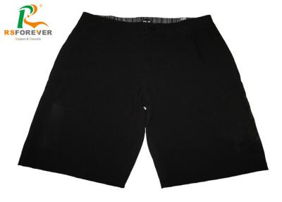 China Lightweight Blank Custom Board Shorts , Polyester Mens Swim Trunks Black Color for sale