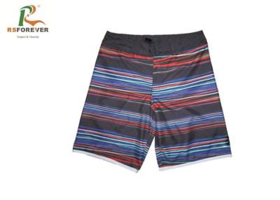 China Summer Quick Dry Boys Board Shorts Flat Waistband Silk Screen Printing for sale