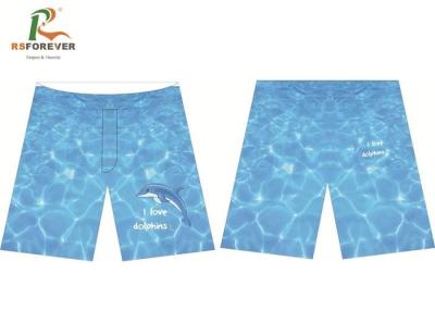 China Recycled Polyester Boys Dolphin Board Shorts Surf Use High End CMYK Color for sale
