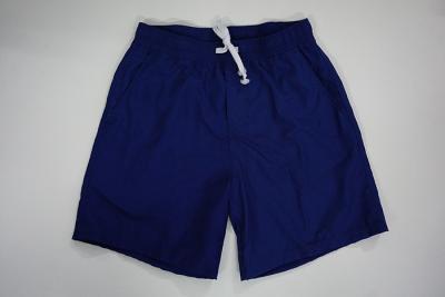 China Short Length Blue Boys Board Shorts Peach Skin Fabric With Elastic Waistband for sale