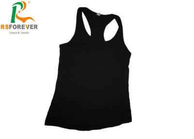 China Plain Cotton Custom Printed T Shirts Black Sleeveless Tank Top For Women for sale