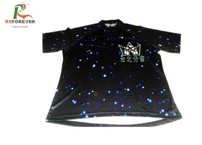 China Black 3D Sublimation Custom Printed T Shirts For Club Team 100 Percent Cotton for sale