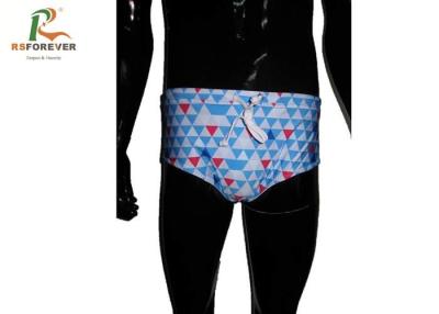 China Light Blue Custom Mens Bikini Swimwear For Swimming Dye Sublimation Printing for sale