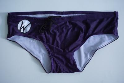 China Well Suited Purple Mens Bikini Swimwear Full Lining Stretch Lycra Fabrics for sale