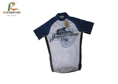 China Digital Personalized Printed Cycling Jerseys White Body Black Raglan Sleeves for sale