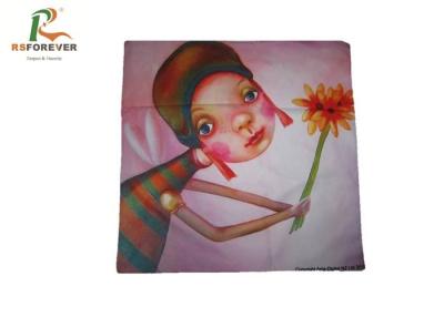China Lovely Cartoon Custom Printed Clothing Girl Polyester Fabric Pillow Cases for sale