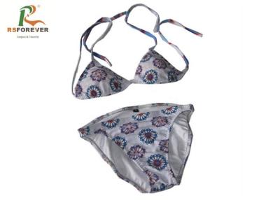 China Bikini Beach Swimsuits Custom Printed Clothing Lycra Material For Girls for sale