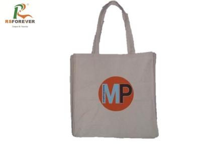 China Reusable Cotton Canvas Tote Bags For Beach , Plain Cotton Tote Bags White Color for sale