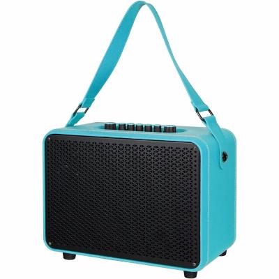 China Blue 6.5 Inch Portable Bluetooth Speaker For Outdoor Party With Microphones for sale