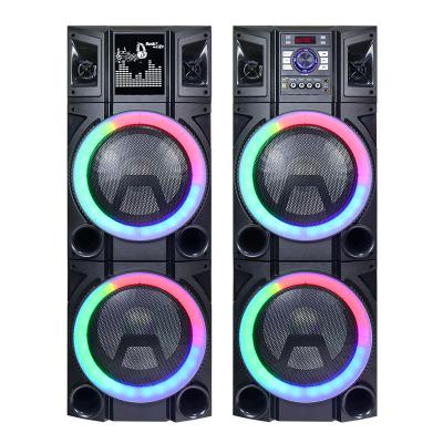 China Plastic Wood Bluetooth Party Box Speaker Double 12 Inch 4Ω AC 220V for sale
