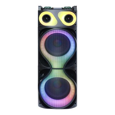 China 80 Watts Power Double 12 Inch Bluetooth Party Box Speaker With Colorful LED Light for sale
