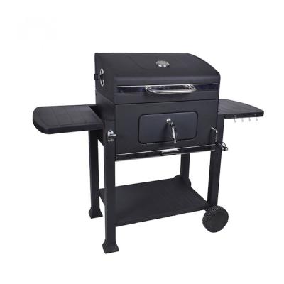 Chine Black Powder Coated 24 Inch Garden Barbecue Grill Charcoal Trolley Bbq à vendre