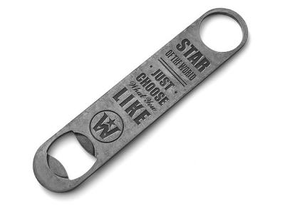China Stamping Stainless Steel Bottle Opener With Logo Lathe Machining 175*35mm for sale