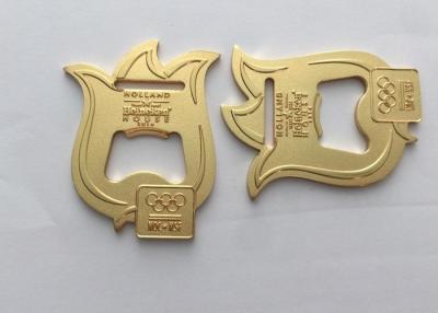 China 2.0MM Gold Color 2 In 1 Medal Bottle Opener Olympic Sport Plating en venta