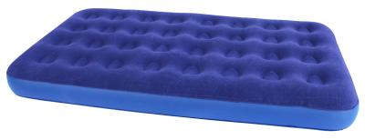 China Child Adult Flocked Air Bed Single Inflatable Air Mattress 191x137x22cm for sale