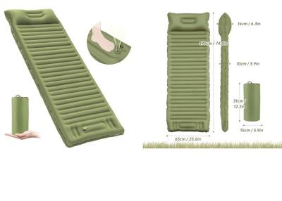 China Portable Outdoor Inflatable Camping Air Bed Foot Pump 40D Nylon TPU Nap Pad à venda