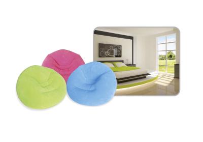 China Fantastic Flocked Air Bed Inflatable Cosy Chair Light Weight Convenient Furniture for sale