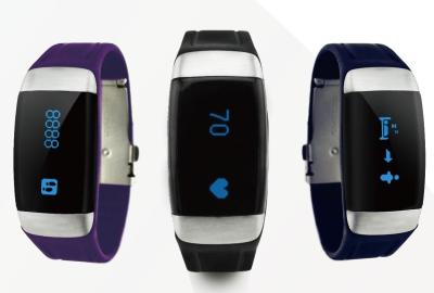 China BLE 4.0 Silikon Bluetooth Tätigkeits-Verfolger laufendes Abstands/Herzfrequenz-Monitor-Band Smart Watch Armband zu verkaufen