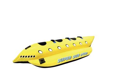 China Sport Yellow PVC Super Sub 3 Person Towable Tubes For Boating Inflatable Outdoor Furniture for sale