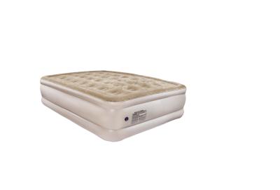 China Comfortable Relax Flocked Air Bed Twin Double Airbed With Built In Pump Custom Raised for sale