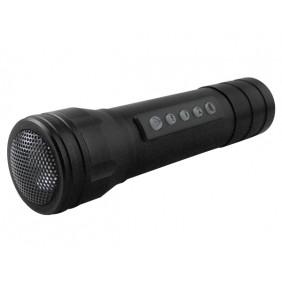 Chine Torche professionnelle de camping de la musique LED du noir 5V augmentant le lecteur MP3 de soutien de lampe-torche à vendre