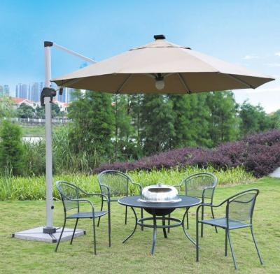 China Aluminum 150cm Double Patio Umbrella Beach Sunshade Umbrella Remote Control Parasol for sale