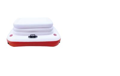 China PVC Inflatable Beach Cooler 0.40mm Inflatable Outdoor Furniture White Red for sale